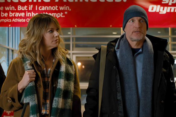 Woody Harrelson, pictured with Kaitlin Olson, will win you over in Champions.