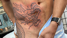 Actor Joe Manganiello revealed this huge tattoo covering scars from his seven-year health battle.