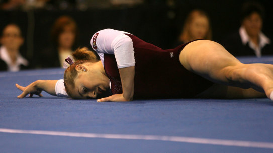 Chloe Gilliland, then Chloe Sims, at the 2007 Australian Gymnastics Championships.