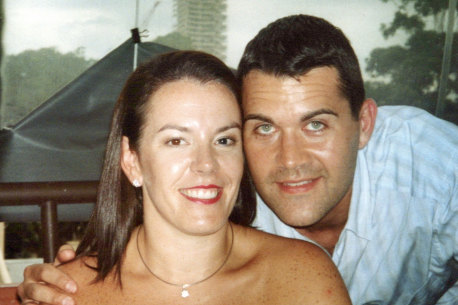 Melissa Caddick with her first husband Tony Caddick. 