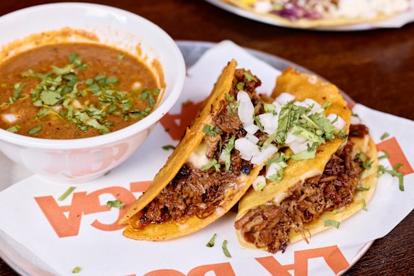 The restaurant’s birria tacos have become a minor sensation on Instagram.