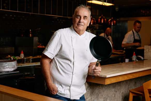 E’cco Bistro owner Philip Johnson with an Ikea Hemkomst frying pan.