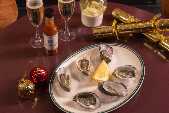 Get fresh seafood including oysters at the Hickens Hotel on Christmas Day.