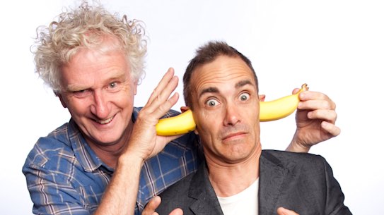 Bestselling children's book author Andy Griffiths, right, and illustrator Terry Denton are backing the Global Climate Strike.