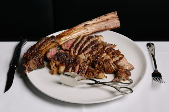 The wagyu tomahawk at Fatcow.