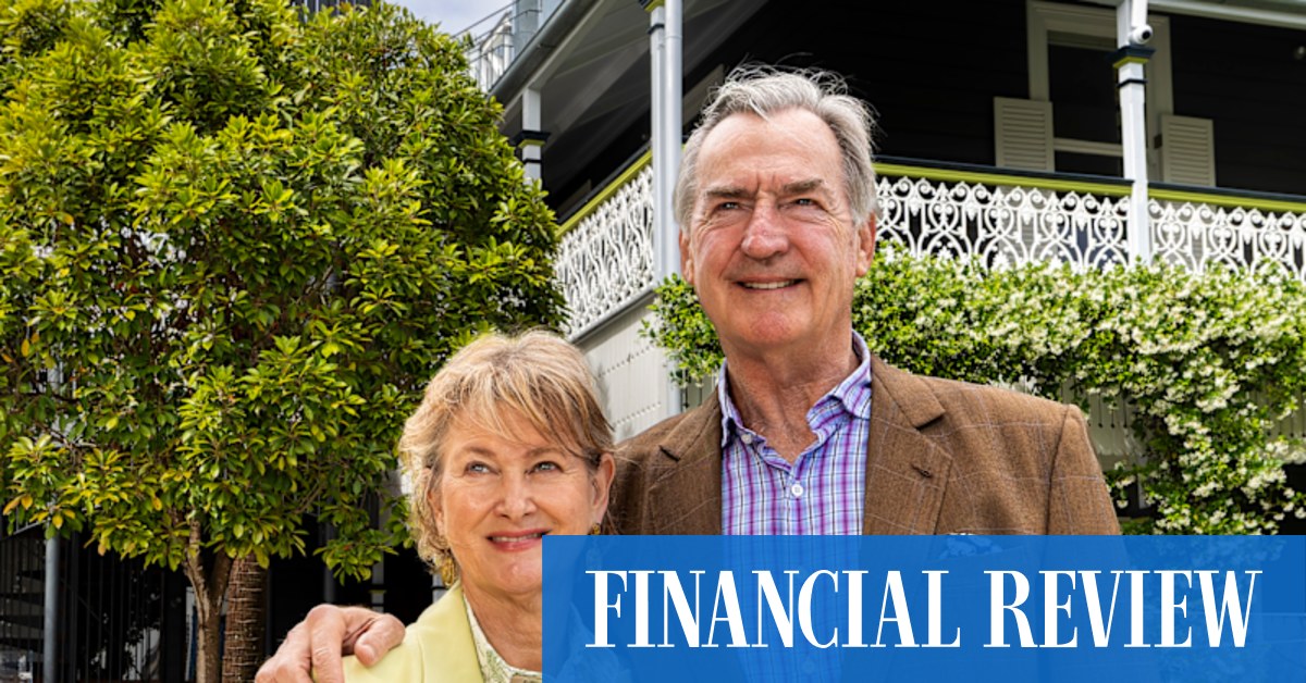 afr.com - Bonnie Campbell - Brisbane power couple list family home as compound nears completion