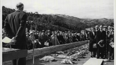 A memorial was unveiled by the Prime Minister, Mr Holland, to the victims of the railway disaster.