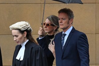 Craig McLachlan arrives at the NSW Supreme Court on Friday.