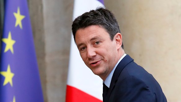 The French government's spokesperson. Benjamin Griveaux, pictured on December 10, had to be evacuated from a government building attacked by protesters on January 5.