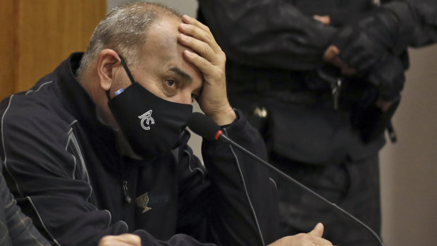 Former Masters champion Angel Cabrera at his trial in Argentina in 2021.