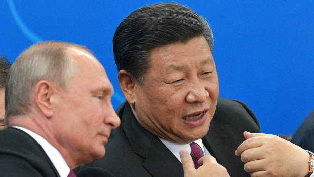 Russian President Vladimir Putin, left, and Chinese President Xi Jinping in China in June.
