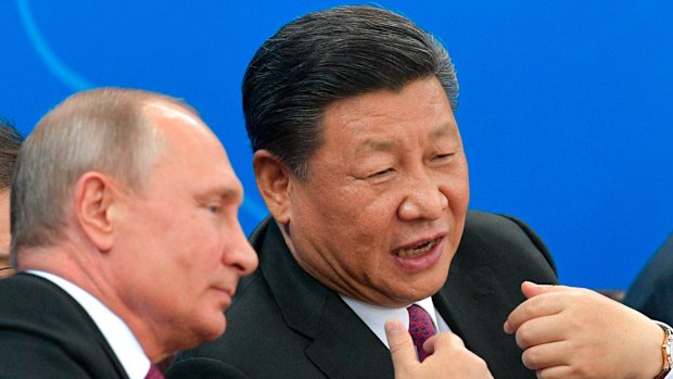 Russian President Vladimir Putin, left, and Chinese President Xi Jinping in China in June.