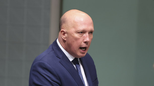 Defence Minister Peter Dutton.