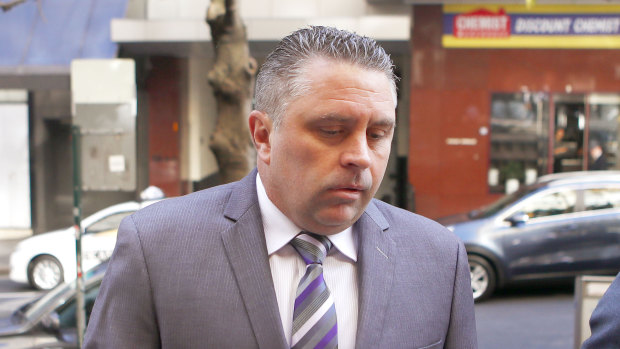 Former Parramatta Eels football manager Jason Irvine arrives at court on Friday. 