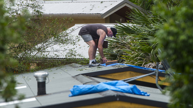 Homes in the Hornsby area were the worst hit by the hail storm. 