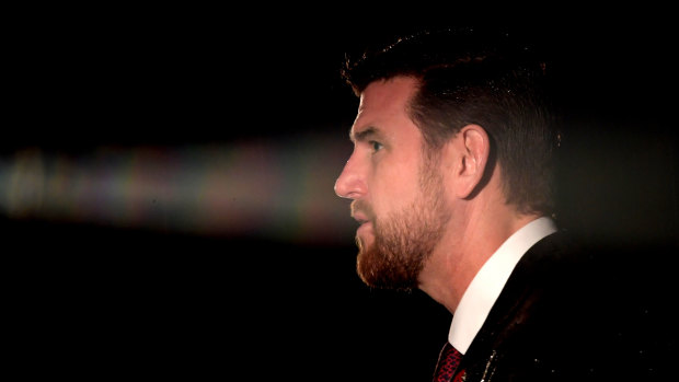 Ben Roberts-Smith speaks on Anzac Day, 2017 in Melbourne.