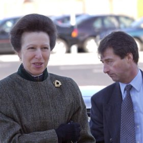Princess Anne who was fined for speeding arrives at the police headquarters in Derby, England Police Divisional Headquarters in 2001. 