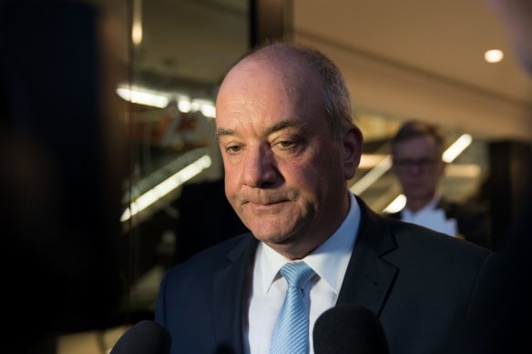 Former Wagga Wagga MP Daryl Maguire after fronting the ICAC in 2018.