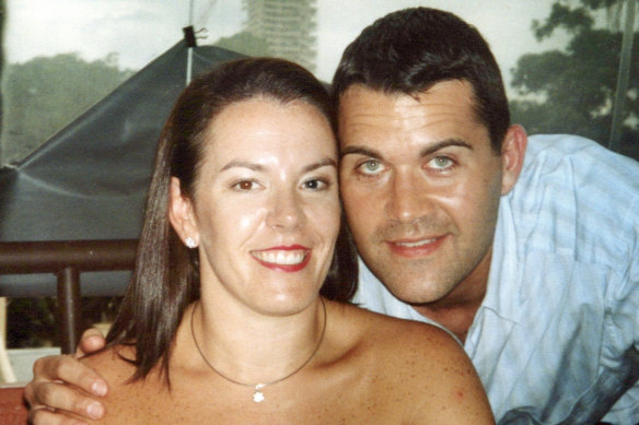 Melissa Caddick with her first husband Tony Caddick.