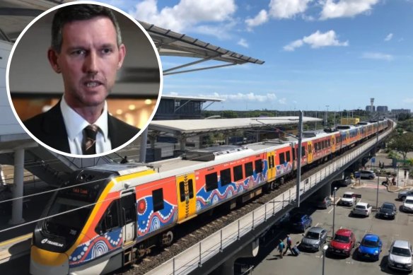 Mark Bailey (inset) says the government is in talks about the future of the Airtrain.