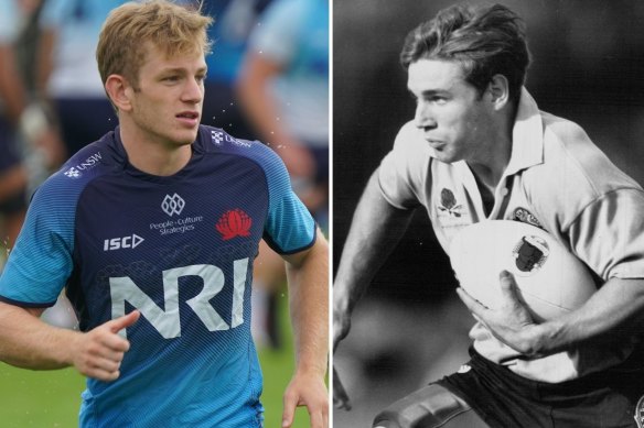 Max Jorgensen (left) and Peter Jorgensen, who debuted for NSW aged 19 in 1992.