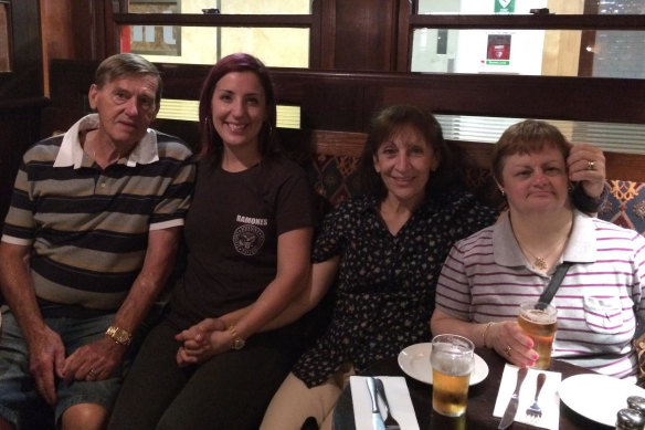 Brian Patchett (left) with his daughter Trish, wife Doris and her sister Rita.