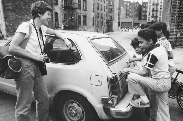 Cooper in action on the streets of Alphabet City, New York, in the 1970s.