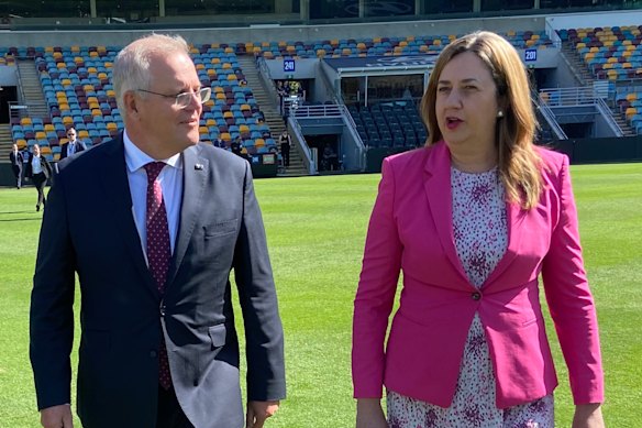 Scott Morrison and Annastacia Palaszczuk clashed over state border closures.