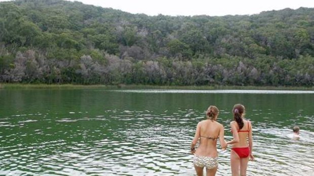Lake Wabby on Fraser Island;  where conservationist John Sinclair says his ashes will be scattered when he dies.