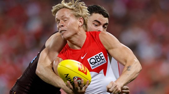 Isaac Heeney took on increased responsibility against Hawthorn