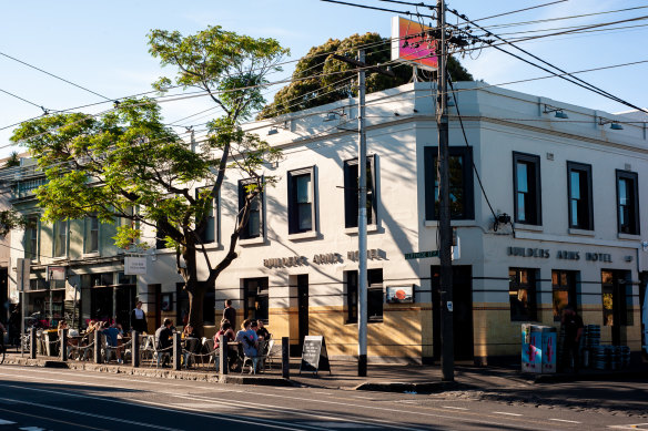 Old meets new at the Builders Arms Hotel on Gertrude Street.