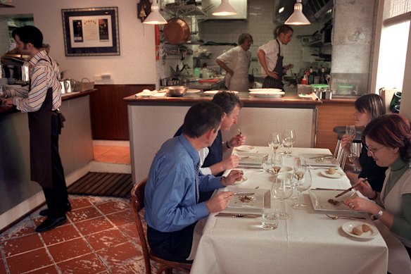 Vue de Monde in 2003 at its original location in Drummond Street.