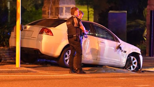 Police charged a 26-year-old man with a string of offences after a car chase that ended in a dramatic crash on Mounts Bay Road early on December 19.