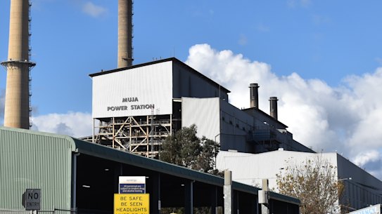 Synergy’s Muja coal-fired power staton in Collie WA June 2022.