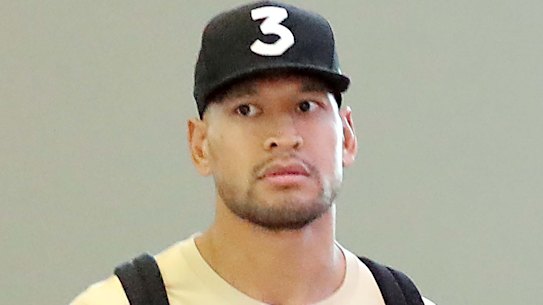A dejected Israel Folau leaves Sydney. His $4 million rugby contract has been torn up.