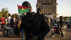 Celebrations in the Burkina Faso capital of Ouagadougou after one of the two military coups in 2022.