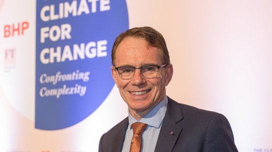 Andrew Mackenzie, CEO of BHP, pictured in London on Tuesday.
