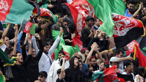 Afghanistan fans at the 2019 World Cup in England.