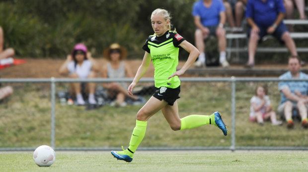 United striker Nikki Flannery is preparing for her fourth W-League season in Canberra. 