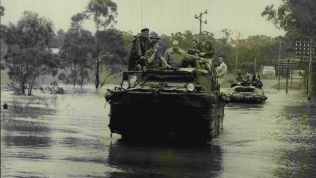 Army “ducks” were called in for flood-relief help in the Windsor area on November 21, 1961.
