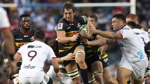 The Stormers and Crusaders in action in Cape Town at the weekend.