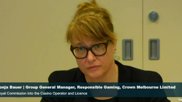 Crown’s group general manager, or responsible gaming, Sonja Bauer. 