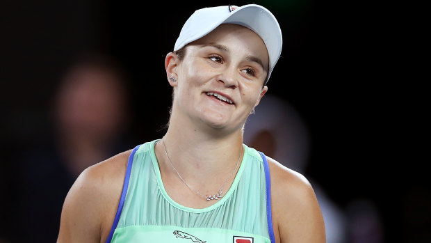 Straight bat: Ashleigh Barty refused to be drawn on the contentious debate surrounding the timing of Australia Day.