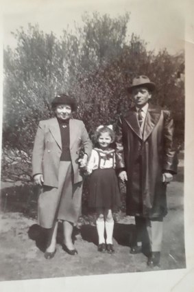 Livia Wald with her grandmother Anna and Uncle Joseph in Budapest, in 1960.