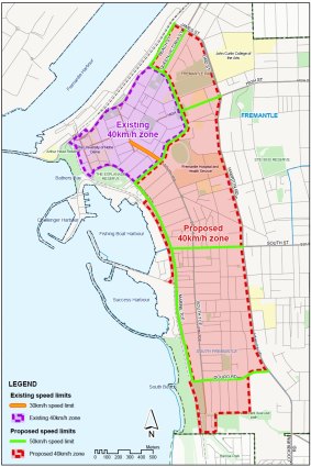 Fremantle for an expansion of its 40km/h zone.