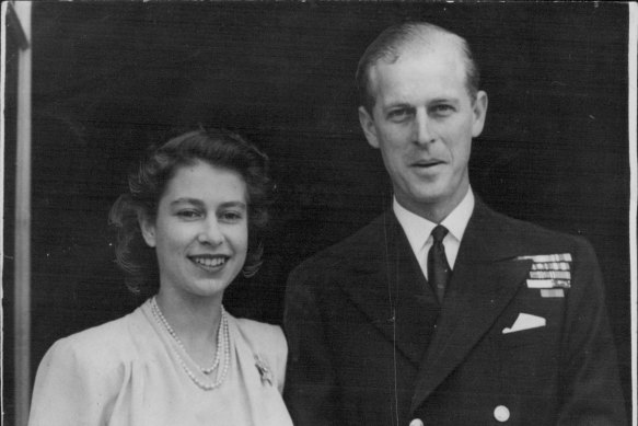 HRH Princess Elizabeth and Lieutenant Philip Mountbatten in their engagement photo. 