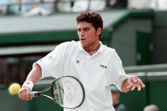 Mark Philippousis at Wimbledon in 1998. 