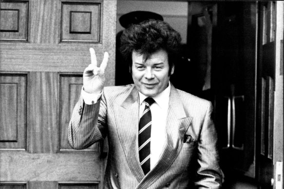Singer Gary Glitter in March 1986.