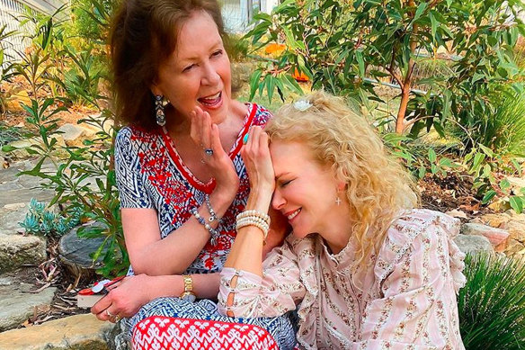 Nicole Kidman with her mother, Janelle.