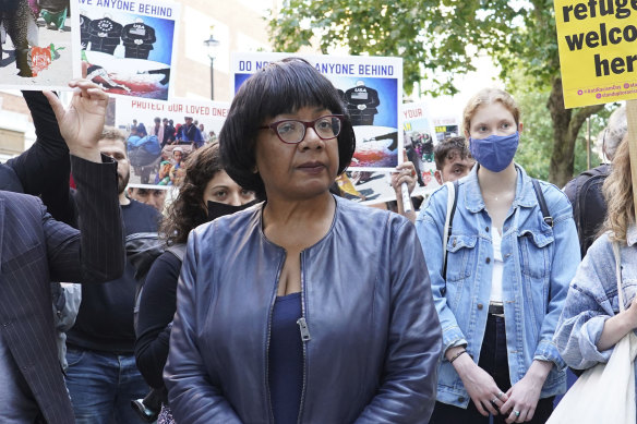 Labour MP Diane Abbott, who in 1967 was the first black woman to enter the House of Commons.